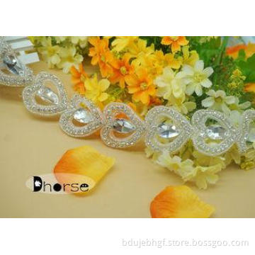 Handmade Heart Design Bling Bling Crystal Rhinestone Trimmi